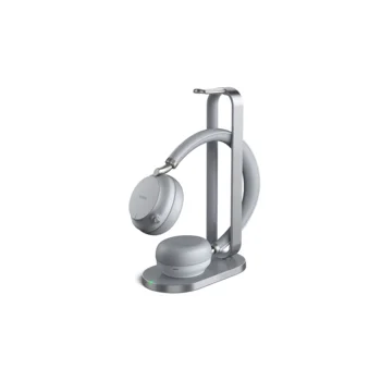 Гарнитура BH72 with Charging Stand UC Light Gray USB-A, Беспроводная BT,BHC76,Зарядка Qi,HD звук,Шумоподав,Сер